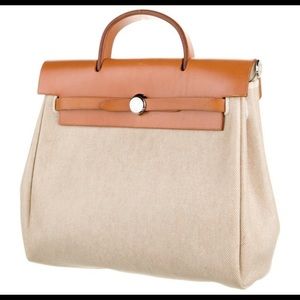 Hermes Convertible Backpack, Shoulder Bag Toile Canvas/Leather All Accessories!